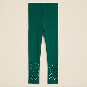 Crewcuts Emerald Leggings with Sparkling Accents